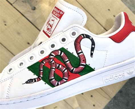 gucci snake custom adidas stan smiths|adidas x gucci jewelry.